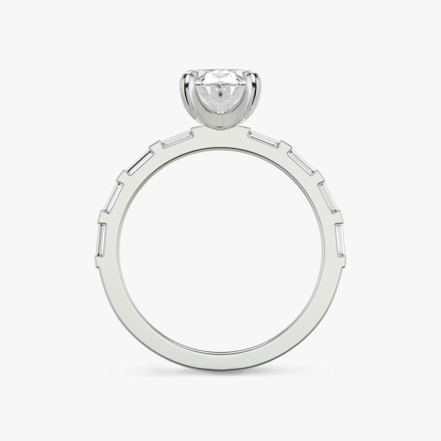 The Baguette Bar | Oval | Platinum | Diamond orientation: vertical | Carat weight: See full inventory
