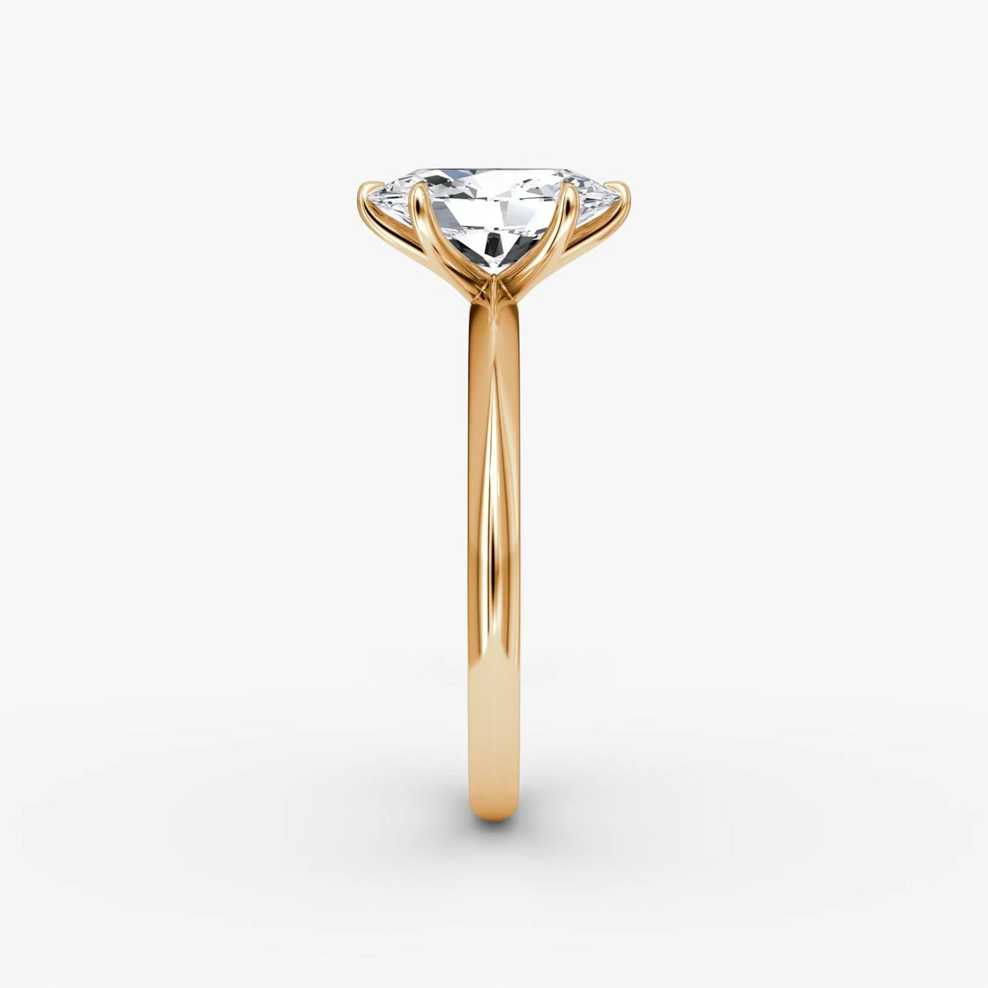 The Knife-Edge | Oval | 14k | 14k Rose Gold | Band: Plain | Setting style: Plain | Diamond orientation: vertical | Carat weight: See full inventory